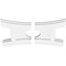 Ekena Millwork Haven Architectural Grade PVC Ceiling Medallion, 16"W x 10 5/8"H x 3"ID x 3 1/2"C x 1"P, Two-Piece CMP16X10HN2-03000 - alternate 3